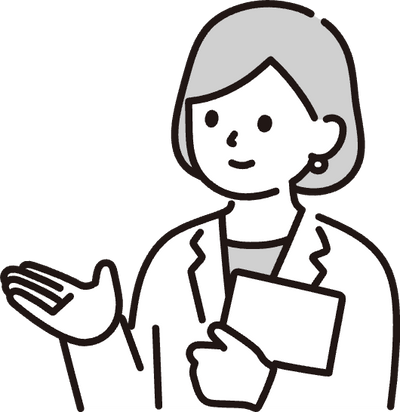 女性スタッフのイラスト(ケース購入サポート)