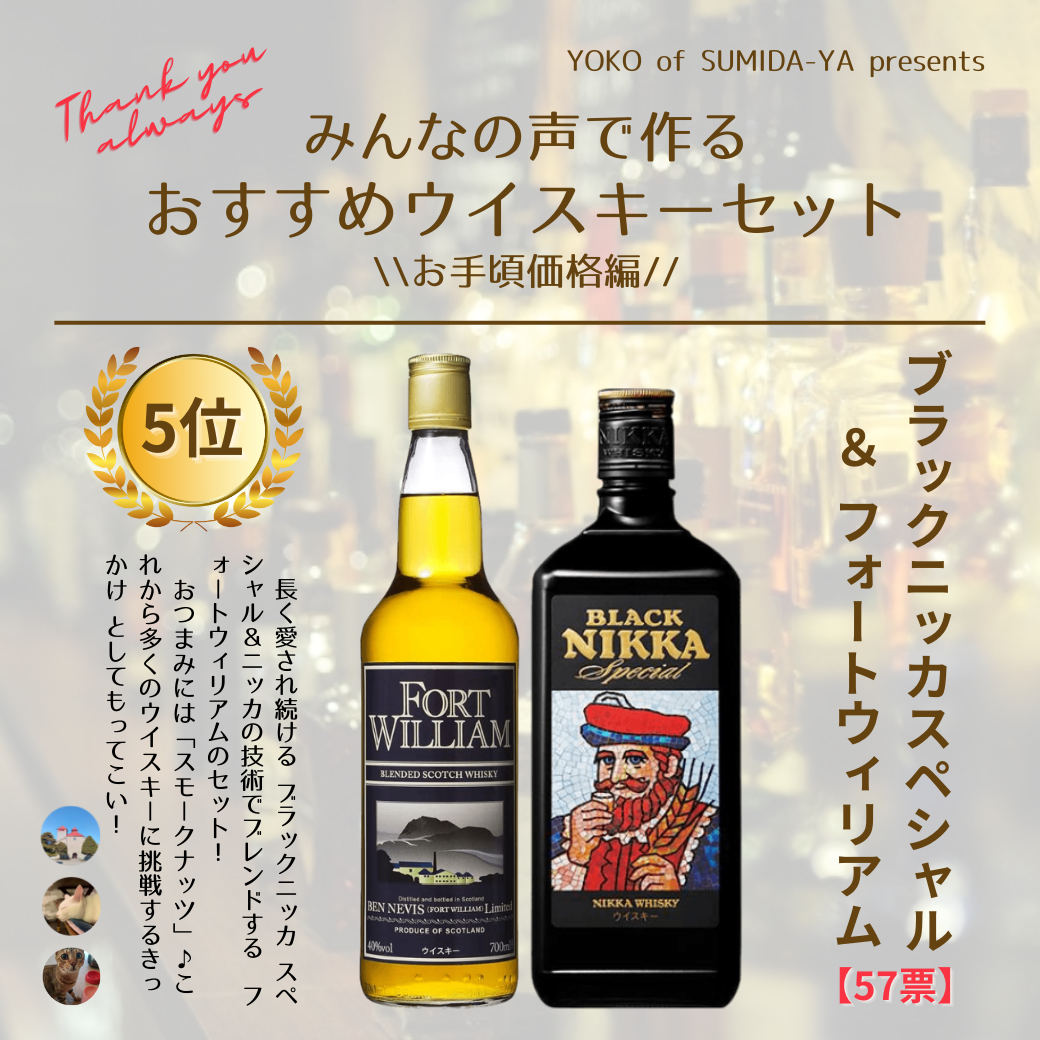 セット】ブラックニッカスペシャル700ml×フォートウィリアム700ml – 酒