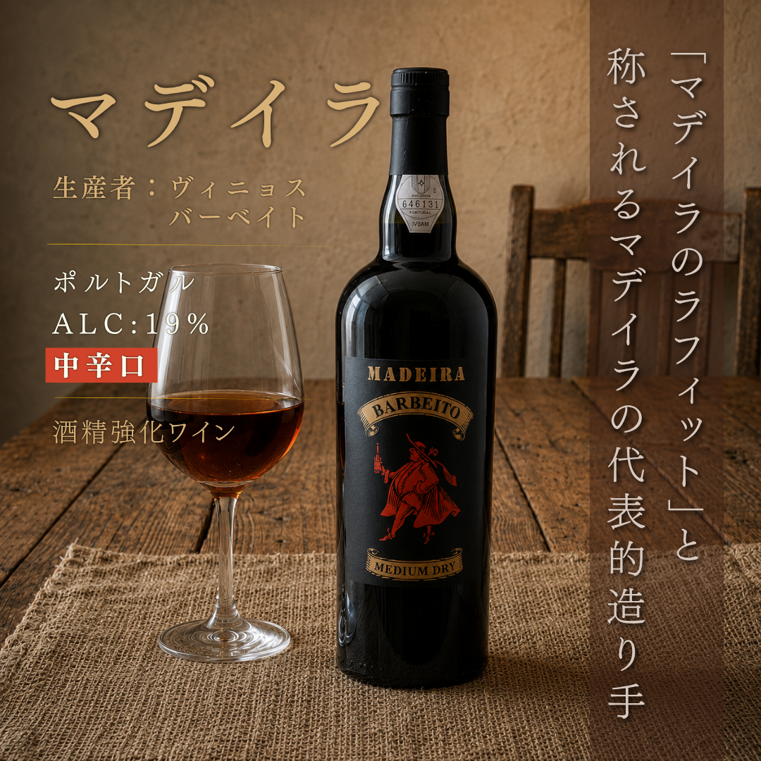 マデイラ ミディアム・ドライ 750ml ヴィニョス バーベイト 中辛口
