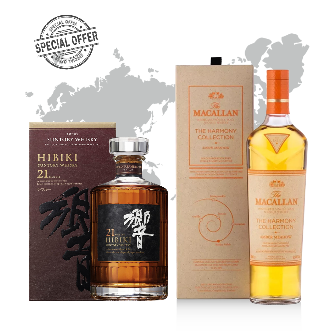 ワールドウイスキーセット】響21年 700ml＆ザ・マッカラン ハーモニー