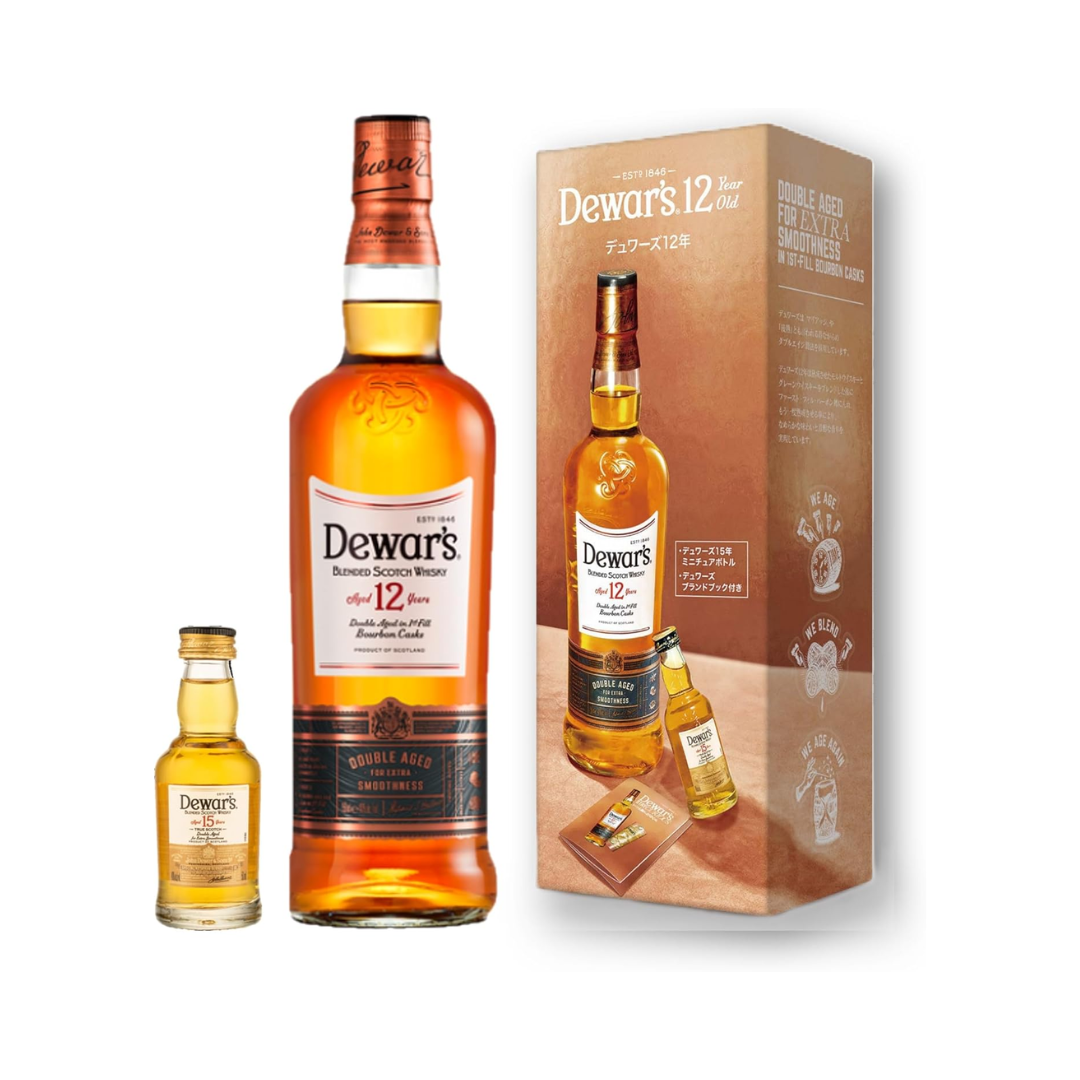 15年ミニボトル付き】 デュワーズ 12年 [スコッチ ウイスキー 700ml 15年ミニボトル付き】 デュワーズ 12年 [スコッチ ウイスキー 700ml