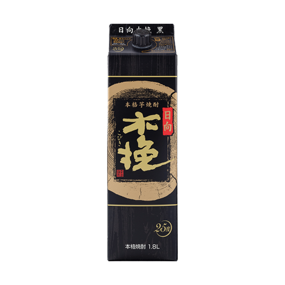 日向木挽 黒 25度 1.8Lパック 正面商品画像