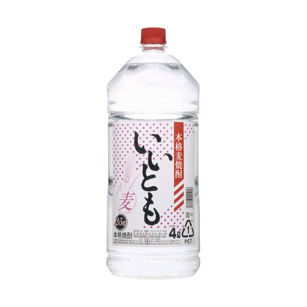 希少！義経物語 本格麦焼酎 25% 陶器ボトル／レトロ焼酎瓶／インテリアにも 雲海酒造】いいとも25度《ペットボトル／4000ml》 – 酒庫住田屋