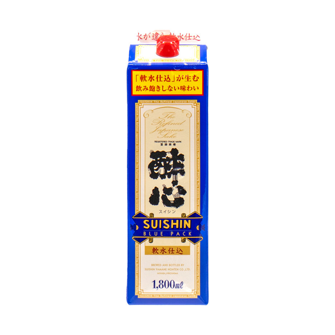 【酔心】ブルーパック（普通酒）《紙パック1800ml》 醉心山根本店 正面