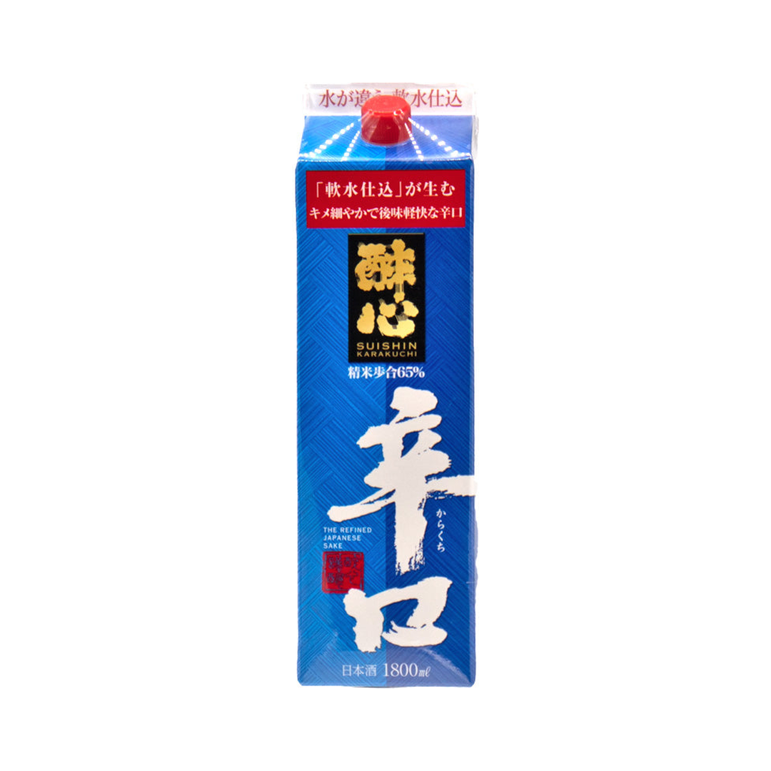 【酔心】辛口パック（普通酒）《紙パック1800ml》 醉心山根本店 正面