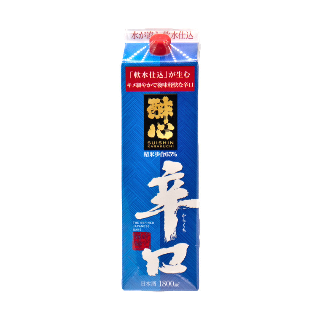 【酔心】辛口パック（普通酒）《紙パック1800ml》 醉心山根本店 正面