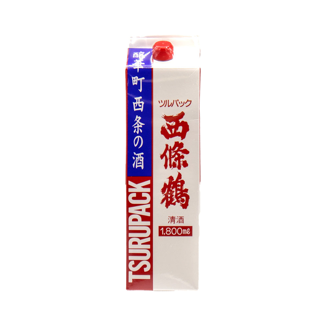 【西條鶴】佳撰（普通酒）《紙パック1800ml》 西條鶴醸造 正面