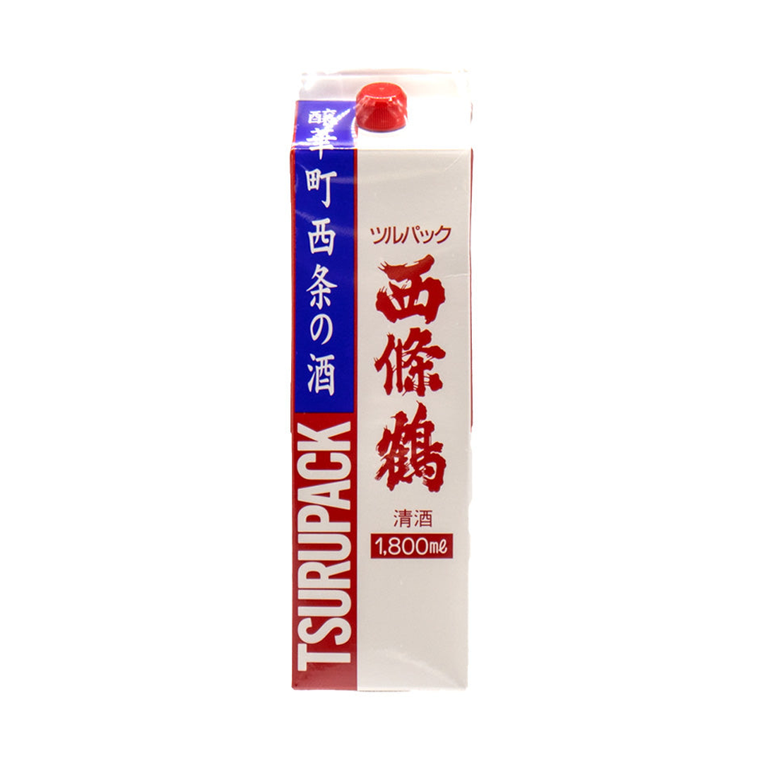 【西條鶴】佳撰（普通酒）《紙パック1800ml》 西條鶴醸造 正面