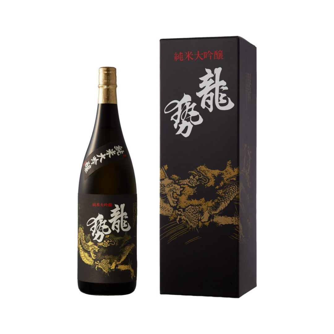 【竹原地酒】藤井酒造 龍勢　黒ラベル 純米大吟醸《瓶1800ml×1本》