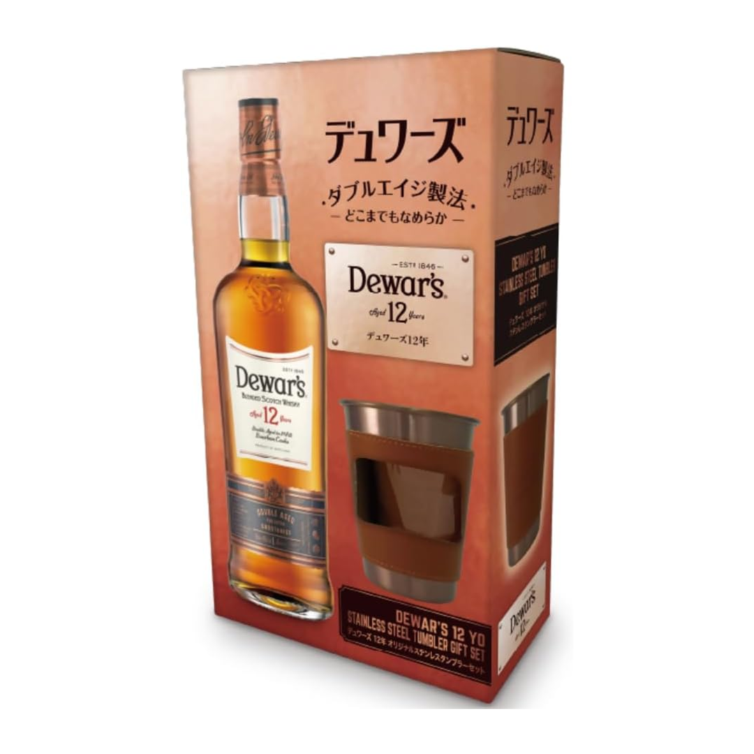 【オリジナルステンレスタンブラー付き】デュワーズ 12年 [ スコッチ ウイスキー 700ml ギフトBOX ]