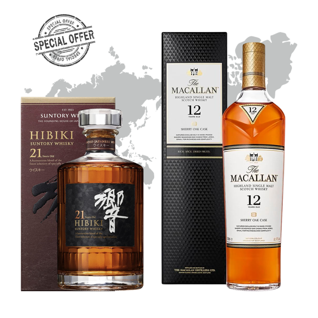【ワールドウイスキーセット】響21年 700ml＆旧ザ・マッカラン 12年 シングルモルト ウイスキー 700ml