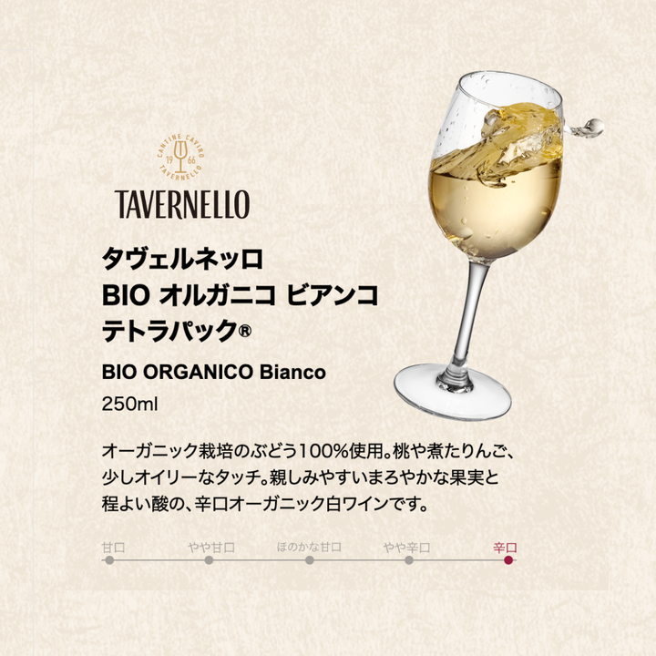 タヴェルネッロ オルガニコ ＢＩＯ ピッコロ ビアンコ [パック] 250ml