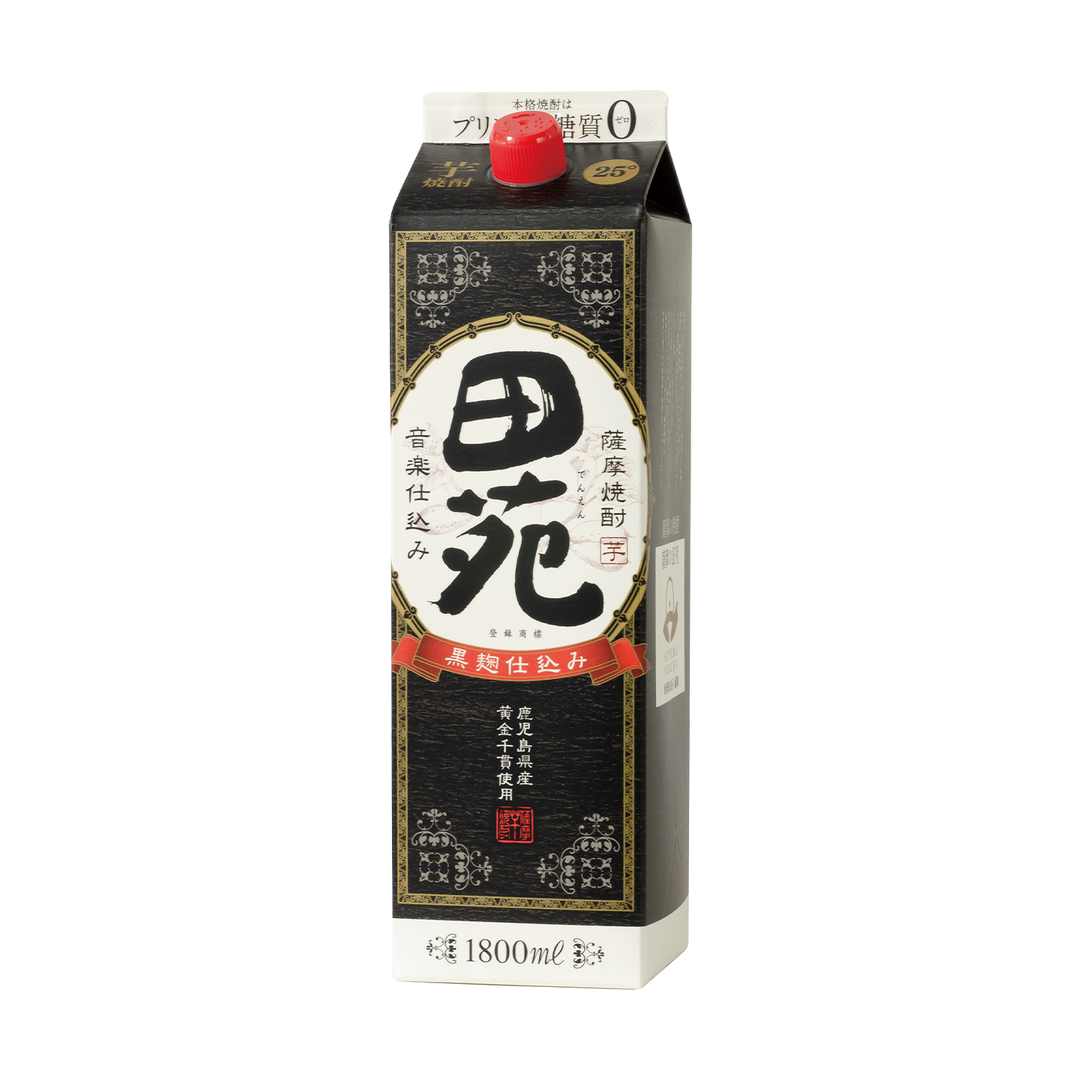 田苑 芋 黒ラベル 25度 1800ml パック