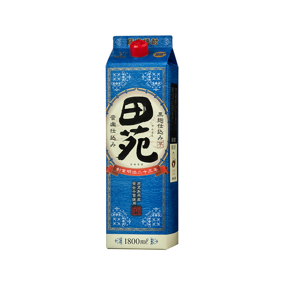 田苑 芋 瑠璃ラベル 25度 1800ml パック
