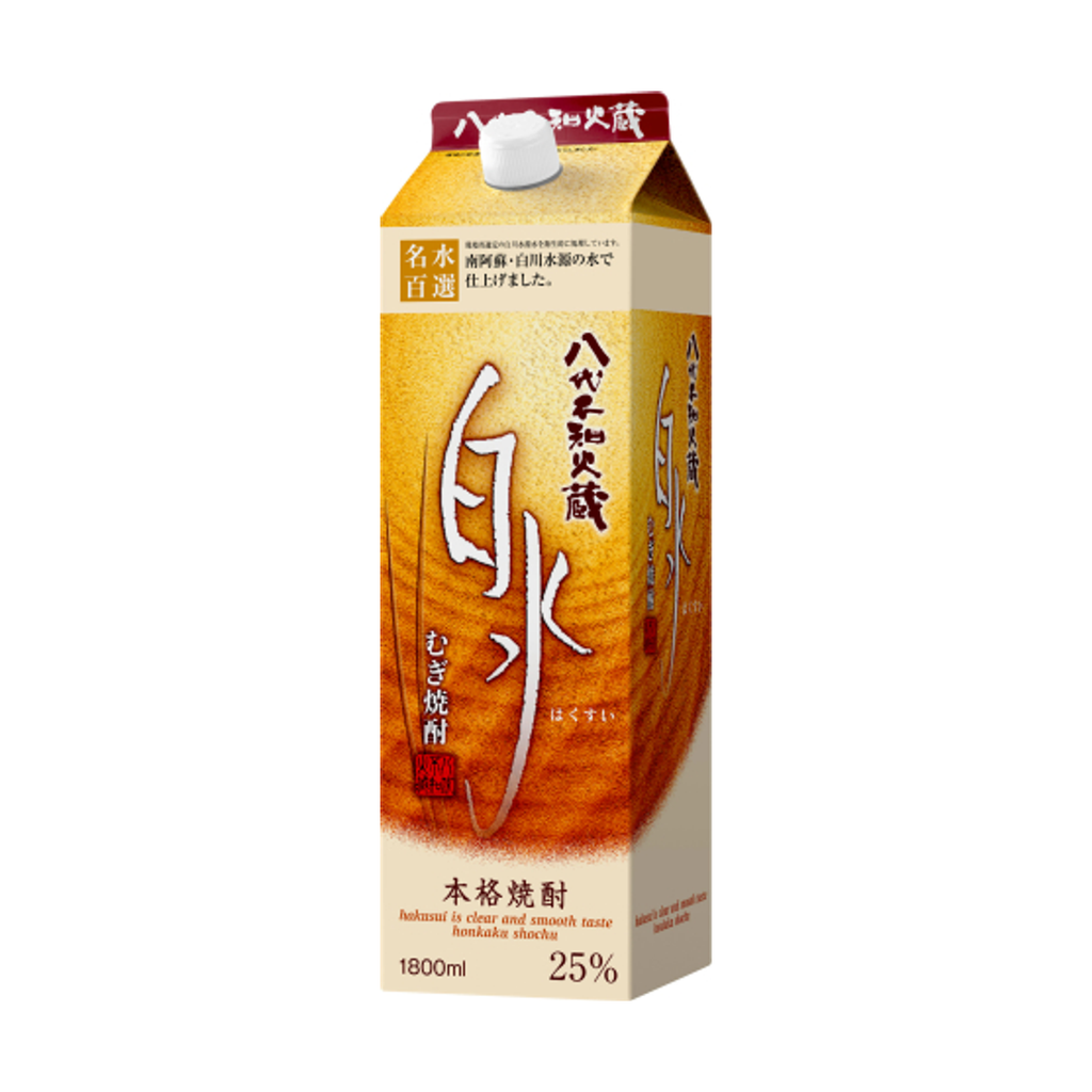 白水 むぎ焼酎 25度 1.8L パック | 麦焼酎 メルシャン 熊本県 – 酒庫