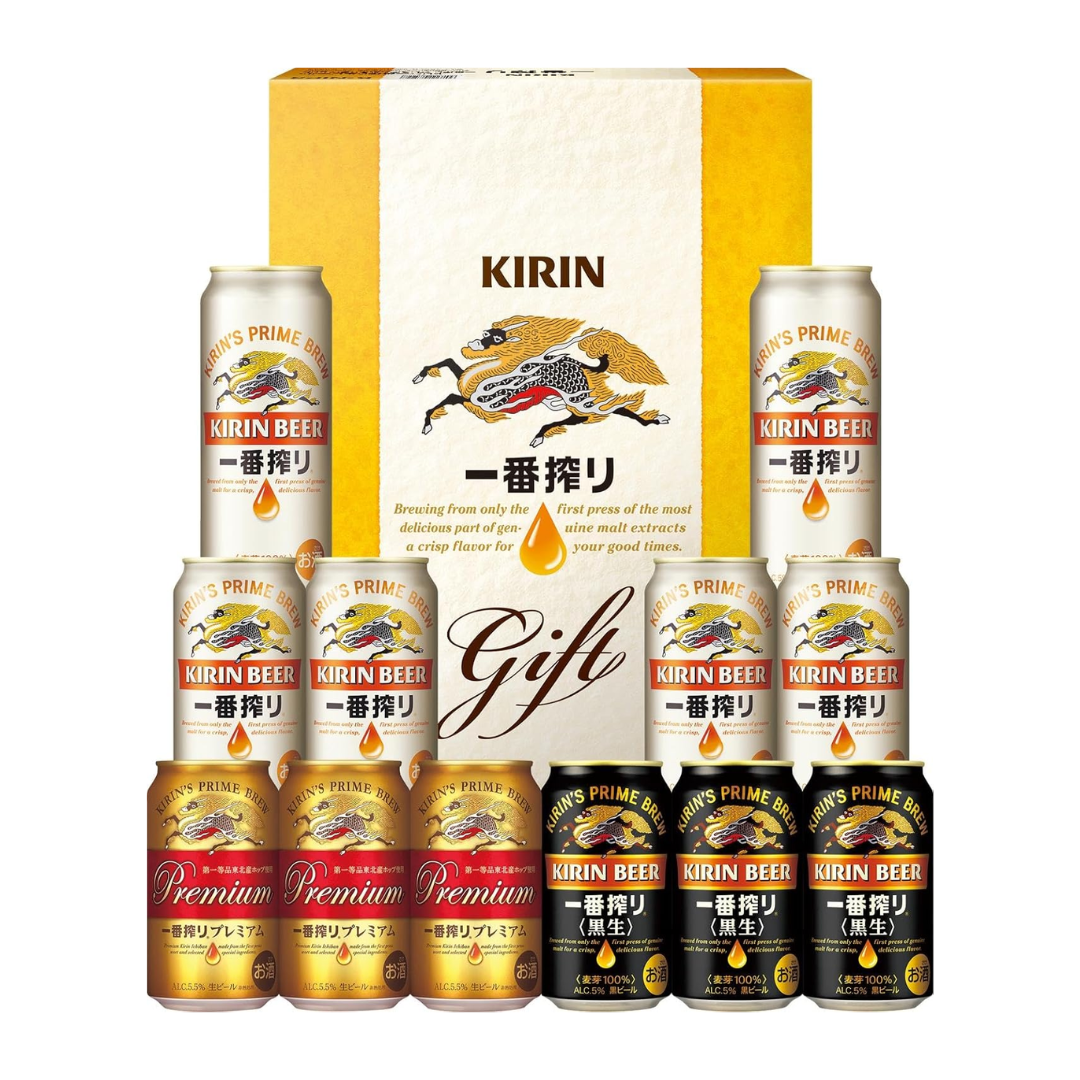 【贈り物/プレゼントに】一番搾り3種飲みくらべセットプレミアム・黒ビール入り K-IPF3 ギフトセット  [ 350ml×10本 500ml×2本 ] [ギフトBox入り]