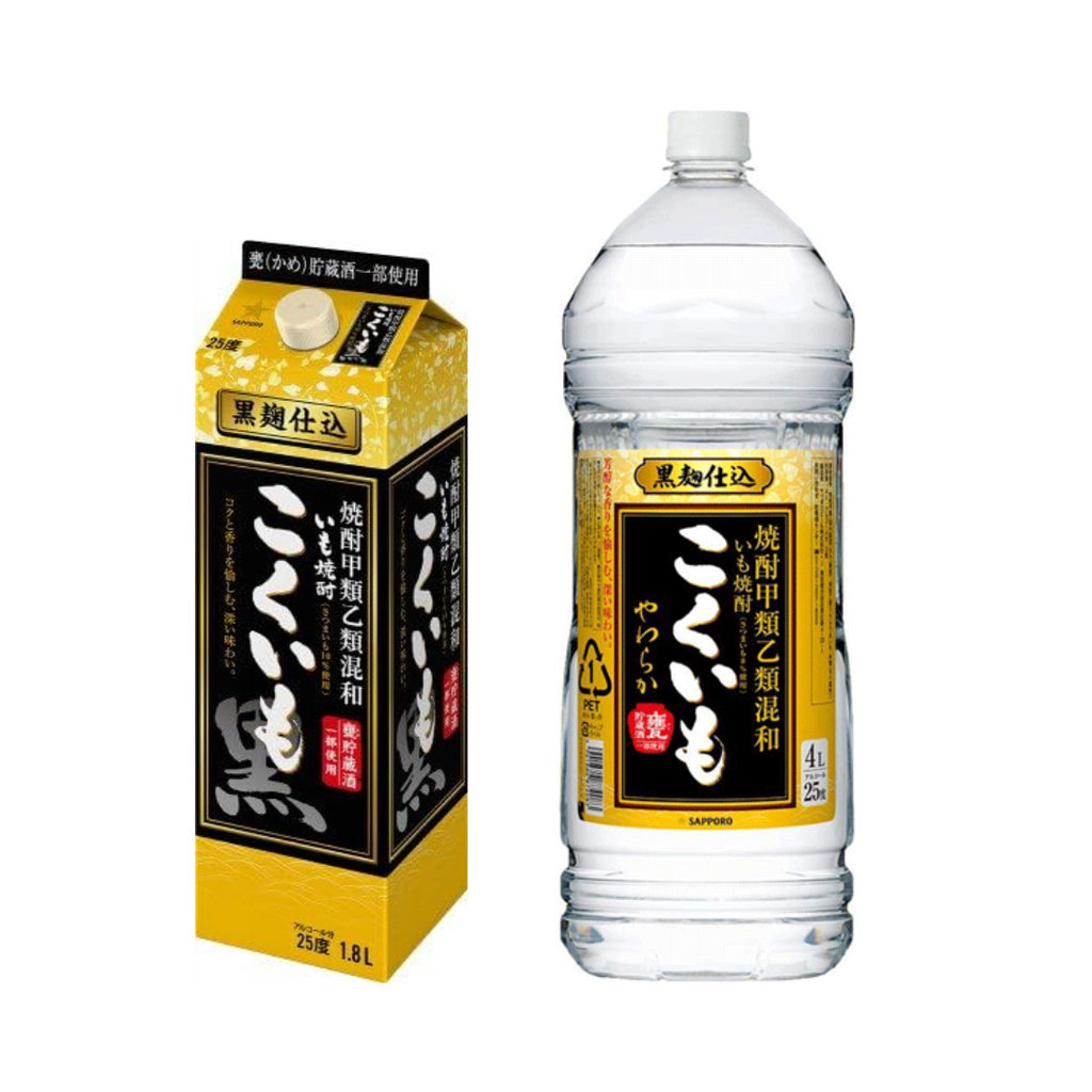 芋焼酎 こくいも やわらか 25度 （1.8Lパック/ 4L） サッポロ 焼酎 甲