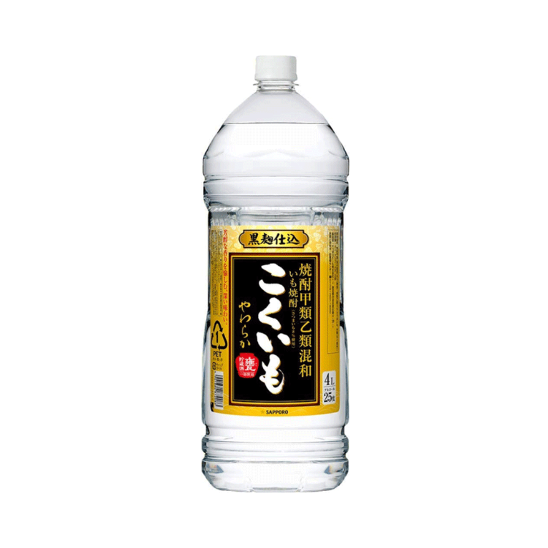 芋焼酎 こくいも やわらか 25度 (1.8Lパック/ 4L) サッポロ 焼酎 甲 芋焼酎 こくいも やわらか 25度 (1.8Lパック/ 4L) サッポロ 焼酎 甲