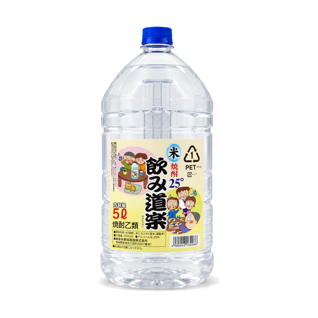 飲み道楽 米 25度 5L ペット 正面